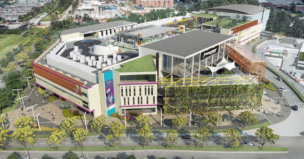 centro comercial con infraestructura sostenible