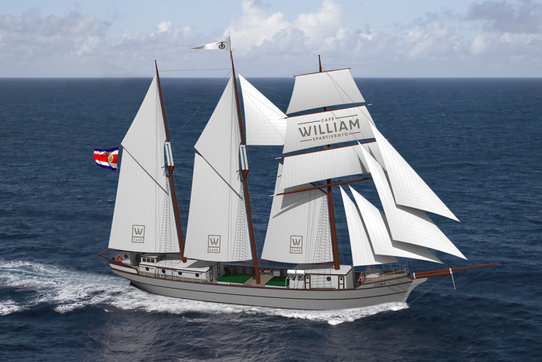 Ceiba, el mayor buque de carga a vela cero emisiones para transportar granos de café