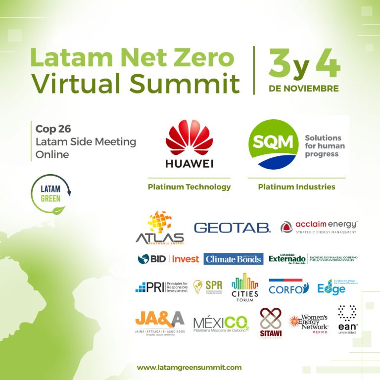 Primera dama de Colombia y viceministro de ambiente hablarán sobre la Estrategia Climática de Largo Plazo en el Latam Net Zero Virtual Summit
