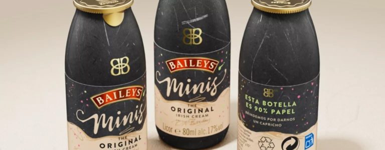 Diageo anuncia prueba con botellas de papel para el licor «Baileys Irish Cream»