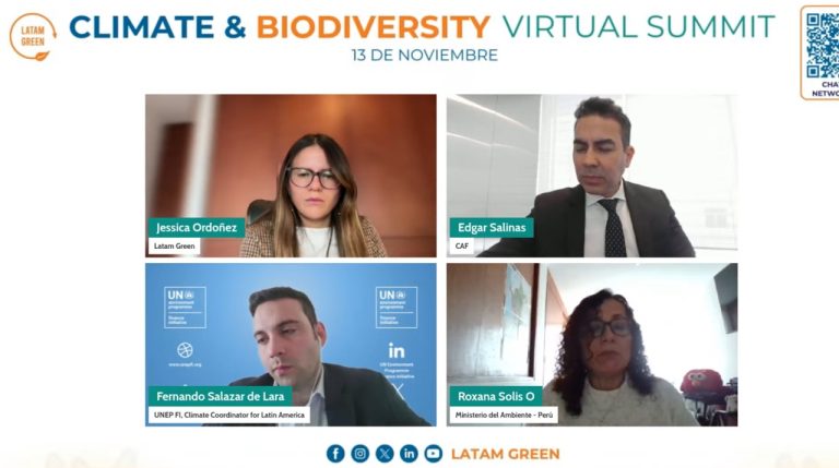 CAF, Ministerio de Ambiente de Perú y UNEP-FI debaten sobre metas internacionales en biodiversidad y cambio climático